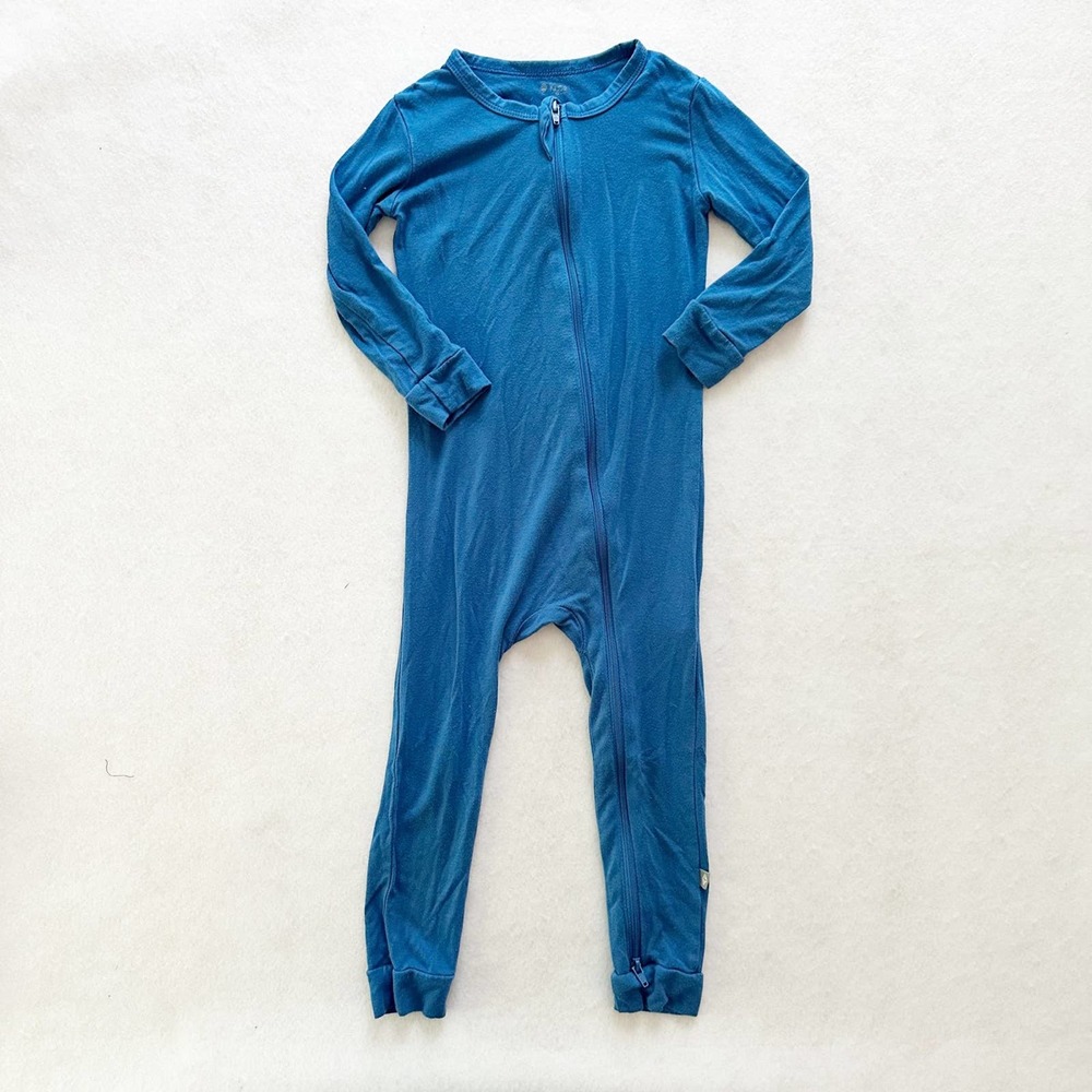 Kyte Baby Blue Zippered Romper Pajamas